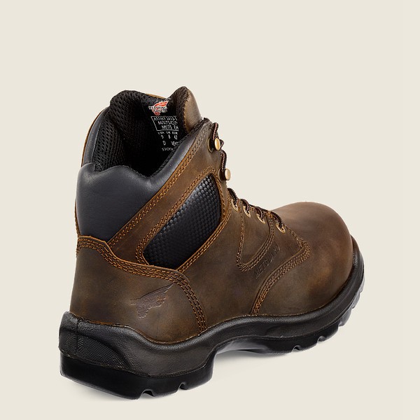 Red Wing Mens Safety Boots - Flexbond - 6-inch Toe Metguard - Brown - RZH257490